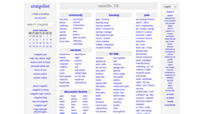 Craigslist amarillo jobs - craigslist provides local classifieds and forums for jobs, housing, for sale, services, local community, and events